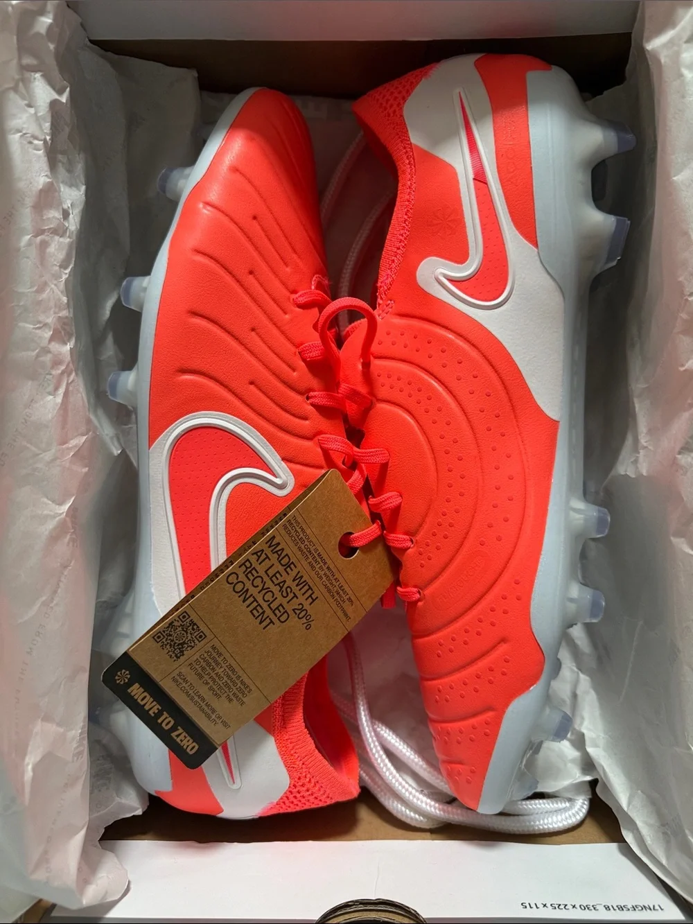 Nike Tiempo Legend Soccer Cleats - Neon Red/White